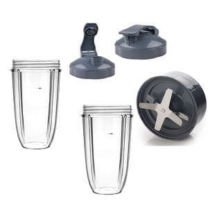 Tasse de remplacement de 24 oz avec lame d'extraction en acier inoxydable à couvercle rabattable compatible avec le couvercle Go pour le mélangeur électrique Nutri 600W/900W - Product Image 2
