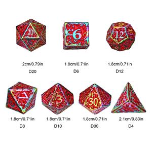 UDIXI Juego de dados de metal de alta calidad Juego de dados de metal Dados de juego Logotipo personalizado Dados Dnd para mazmorras y dragones - Product Image 4