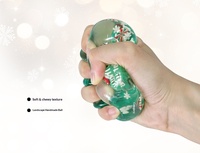 Magnifique boule de Noël souple à rebond lent, jouet anti-stress à presser, scène de neige faite à la main, cadeau de collection pour les fêtes