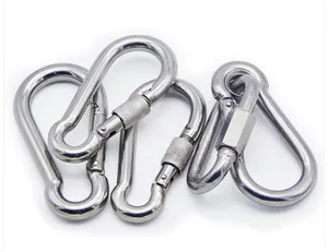 Baot M6 50pcs מקורה וחיצוני ציוד נירוסטה אביב הצמד וו Carabiner