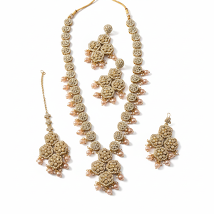 Vintage Copper Gold Plated High Quality Imitation <b>Crystal</b> <b>Set</b> Long Mala Bridal Wedding Engagement Anniversary Gift Party - Product Image 2