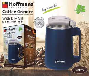 Moulin à café et céréales robuste Hoffmans HM-8011 300W avec 8 lames et couvercle transparent - Product Image 2