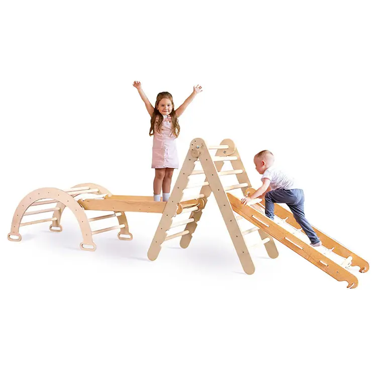 Speeltuin Netto Bevordert Balans En Motor Vaardigheden Klimmen Speelgoed Kinderen Klimmen Driehoek Houten Boog Slide Board