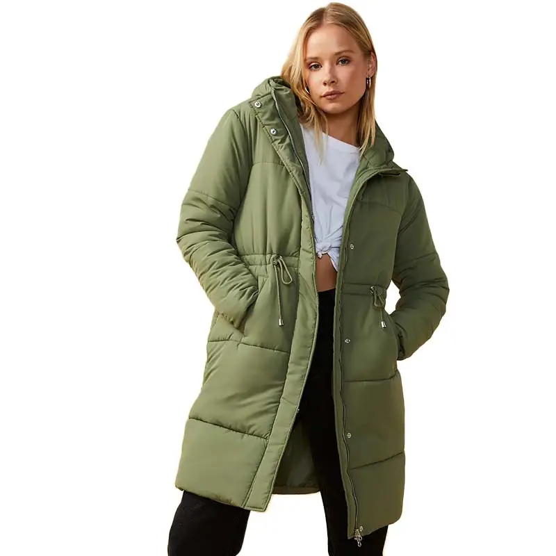 Модная повседневная куртка-пуховик, пуховое пальто, женская зимняя верхняя одежда на заказ, стеганая длинная куртка с подкладкой