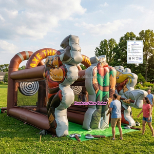 <span class=keywords><strong>Jeu</strong></span> de lancer de hache Viking gonflable commercial pour enfants et adultes, double piste, avec souffleur, pour l'extérieur - Product Image 1