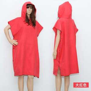Traitement personnalisé couleur Style logo microfibre plage peignoir séchage rapide Cape à capuche Cape changement vêtements - Product Image 6