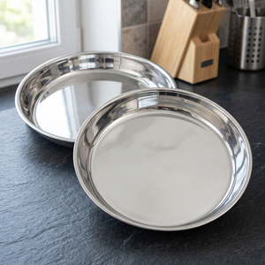 Plateau de service en métal durable, en acier inoxydable, personnalisable, minimaliste, pour la maison, la cuisine, le buffet, les fêtes, résistant à la rouille, facile d'entretien - Product Image 3