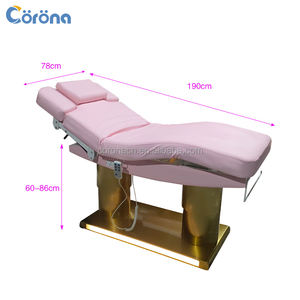 Chaise esthétique inclinable réglable personnalisée de haute qualité en forme de s lit de cils de salon électrique rose - Product Image 5
