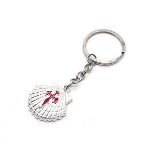 Seaside Santiago Seashell Keychain Zinc Alloy Painted Portable Business Gift - Product Image 1