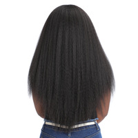 Grande perruque afro YAKI en fibre haute température, volumineuse, sans dentelle, cheveux longs bouclés légèrement frisés, fabriquée à la machine, modèle TT4206