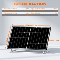 Panneau solaire photovoltaïque monocristallin 300W résistant aux projections de sel pour l'alimentation des plateformes aquacoles offshore et des stations de travail marines