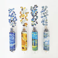Bestseller 150 Teile Mini-Reagenzglas-Puzzle Berühmte Ölgemälde Van Gogh Monet Kunst Taschenpuzzles für Erwachsene und Kinder