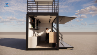 Conception de conteneur de café Pop-Up Mobile, magasin de conteneurs de kiosque alimentaire préfabriqué de 20 pieds