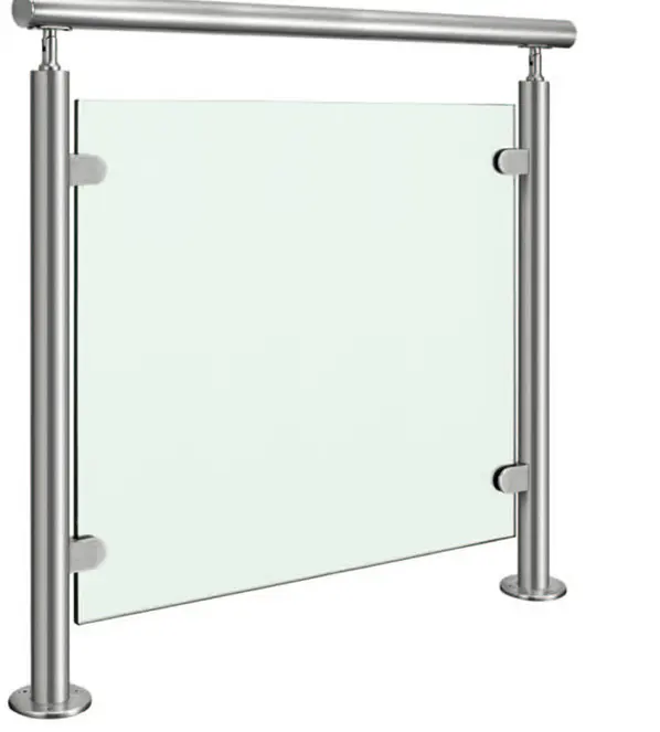 Reilbu Design semplice balaustre balaustre balaustre in acciaio inox scala in vetro ringhiera per ponte