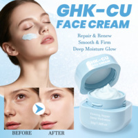 Crème hydratante revitalisante pour le visage infusée au tripeptide-1 de cuivre, lisse la texture de la peau, nourrit le teint terne, crème pour le visage
