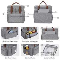 Sac isotherme personnalisé professionnel pour la livraison de nourriture en extérieur, sac à lunch pour enfants, écologique, portable, avec fermeture éclair