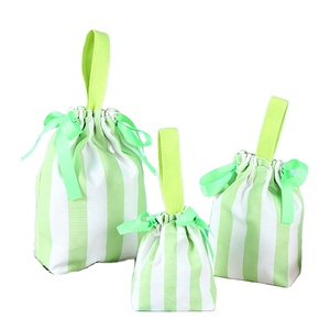 Premium Medium-Sized Durable Cotton Canvas Buckled Type Gift Bag <b>Ribbon</b> Closure for Bridal Shower Party Favors Small Present - Product Image 1