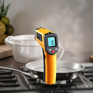 उच्च-सटीक एलसीडी इन्फ्रारेड थर्मामीटर 0.1c रिज़ॉल्यूशन औद्योगिक रसोई के लिए उच्च तापमान अलार्म - Product Image 5