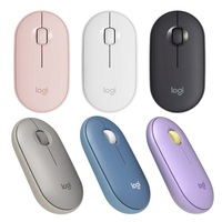 Mouse Nirkabel Logitech Pebble M350 Original, Senyap, 2.4G USB Mini Portabel untuk PC Laptop