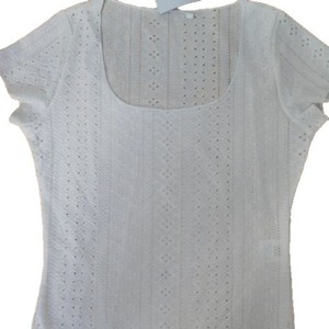 Ladies' Hollowed out Breathable Short Sleeved <b>Top</b>, Summer New Slim Fit <b>Low</b> Neck Elastic <b>Top</b> - Product Image 5