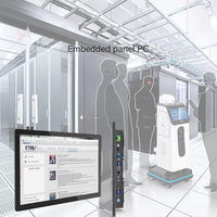 PC industriel Huiyuan 21,5 pouces à écran tactile 10 points, cadre ouvert, 1080P, compatible Raspberry Pi 4/3, Linux, Windows, boîtier métallique IP65