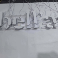 Exquisito Letrero con Logotipo Retroiluminado LED de Acero Inoxidable 304 |   Letras de Canal Pintadas a Medida para Interiores de Tiendas de Lujo y Fachadas de Hoteles