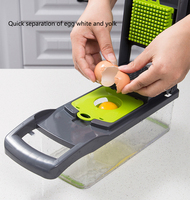 Mandoline multifonctionnelle réglable pour la maison, trancheuse et râpeuse 12 en 1, coupe-légumes avec panier de drainage