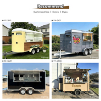 JINLIJING Remorque de bar mobile vintage personnalisée, entièrement équipée, transformée en camping-car et camion de restauration pour événements café