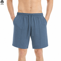 Shorts de course pour hommes à taille élastique, personnalisés en gros, 50% coton 50% modal, super doux, respirants, avec cordon de serrage intérieur et extensibles