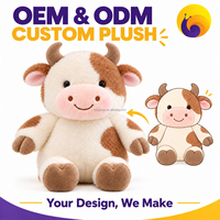 Peluche personnalisée super douce et moelleuse, vache en peluche câline pour enfants, cadeau de vacances, mascotte