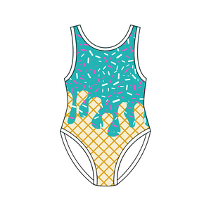 Traje de Baño Bikini de Verano Personalizado con Diseño de Helado y Chispas para Niñas Pequeñas, de Secado Rápido, Ropa de Playa para Hermanas - Product Image 6