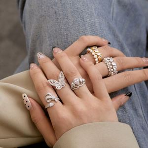 Dylam New Arrival Stylish S925 <b>Silver</b> Jewelry Rhodium Plated Resizable 5A Cubic Zirconia Sparkling <b>Adjustable</b> Bow Tie <b>Rings</b> - Product Image 2