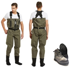 Bộ đồ lội nước ngực thoáng khí, chống thấm nước, may đo, có tất liền thân, kiểu hướng dẫn viên, bộ đồ câu cá, khóa kéo, bền bỉ - Product Image 3