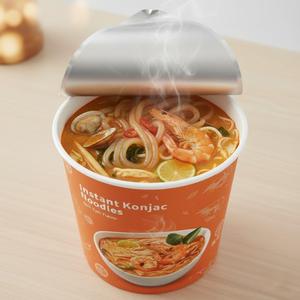 Nouilles à faible teneur en glucides à base de plantes, soupes aux multiples saveurs, nouilles shirataki instantanées en gobelet, emballage OEM ODM - Product Image 2