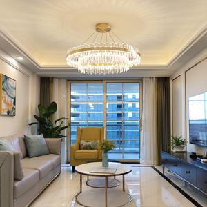 Classic Rings <b>Chandelier</b> Restaurant Modern Gold Luxury Led Ring Pendant Lamp for Dinning Room - Product Image 2