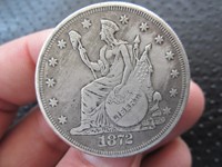 Pièce de monnaie commémorative souvenir de 1 dollar américain de 1872, 420 grains