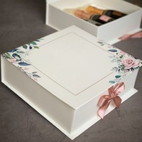 Boîte-cadeau pour femmes personnalisée avec logo, biodégradable, gaufrée, écologique, pour la Saint-Valentin, emballage en papier rigide, laminage mat