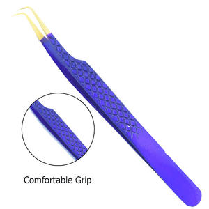 Meilleure vente de pince à épiler Volume à 90 degrés en titane pince à cils en acier inoxydable avec bout pointu fabriquée au Pakistan - Product Image 3