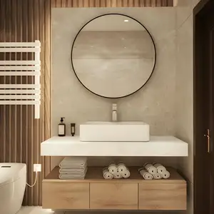 Hotel Bathroom Ideas Wall Mounted Cabinet Single Sink Modern Bathroom Cabinet Vanity