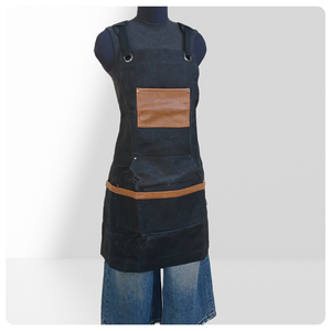 Delantal sin Mangas con Cinta de Cintura de Cera de Aceite, Versión Coreana, para Barista, Tienda de Té con Leche, <span class=keywords><strong>Arreglos</strong></span> Florales, Restaurante, Estudio, Trabajo, para Hombre y Mujer - Product Image 4