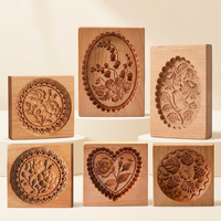 Nouveau design – Moule à biscuits en bois – Ustensile de cuisine pour pâtisserie – Moules à biscuits en bois pour pain d'épices