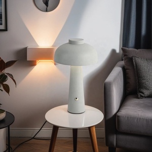 Lampe de table en forme de <span class=keywords><strong>champignon</strong></span> noir, <span class=keywords><strong>blanc</strong></span>, gris, bleu, rose, orange, or, produit écologique - Product Image 1