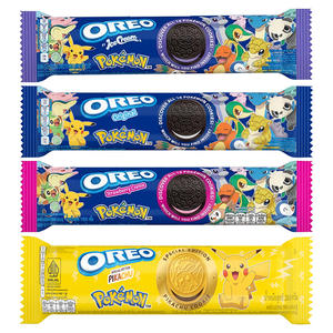 بسكويت أوريو ساندويتش بالكريمة بنكهات الفانيليا والشوكولاتة والفراولة والتوت الأزرق 119.6 جرام - Product Image 1