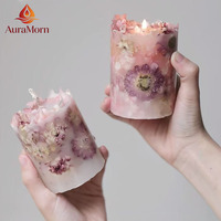 Bougies parfumées florales d'anniversaire, décorations de fleurs de printemps, décoration intérieure, bars, couleur personnalisable, faites à la main pour anniversaire et mariage
