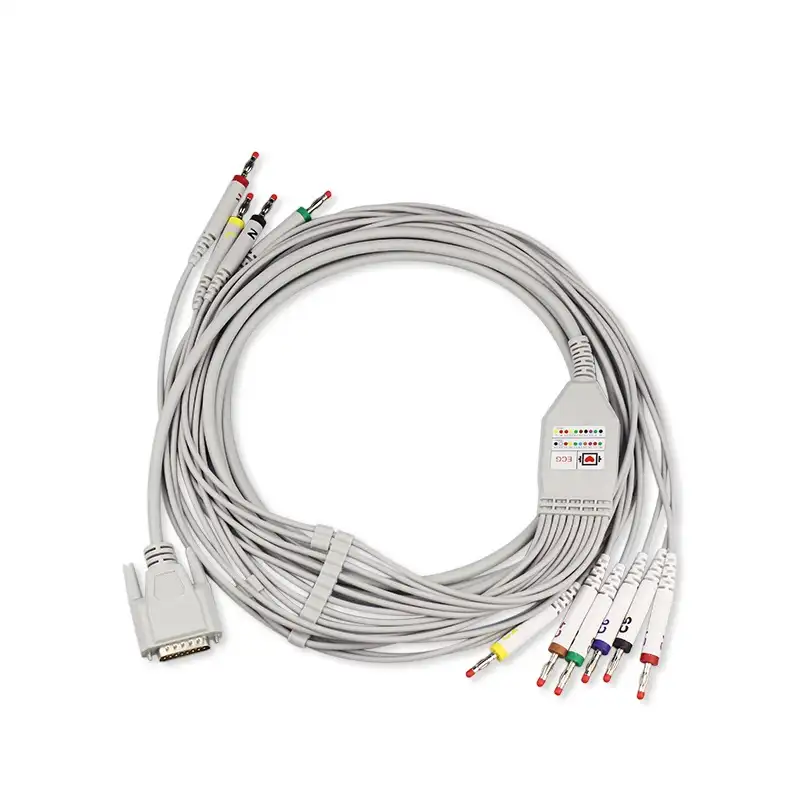Ekg kurşun kablo tek parça Schiller Bionet Ekg Ekg kablosu 10 Leads muz tıbbi sarf malzemeleri üreticisi Ekg kablosu
