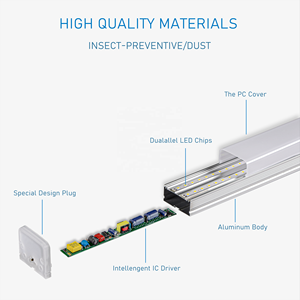 Chine Usine 220V 600/1200/1500mm Profils en aluminium raccordables intégrés T15 LED Batten Light - Product Image 5