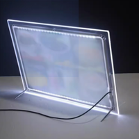 Fenêtre d'affichage Led boîte d'éclairage en cristal Slim Led publicité boîtes à lumière A3 A4 Double/simple face affiche rétro-éclairé panneau acrylique