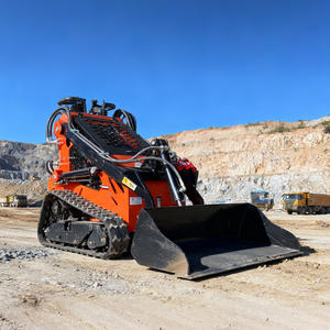 Offerta Minicaricatore Cingolato Diesel EPA Euro 5 CE, Mini Skid Steer Loader Cinese con Benna e Accessori per Rimozione Ceppi - Product Image 1