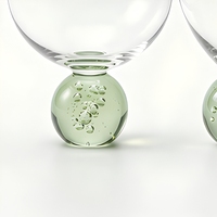 Ensemble de dégustation Raymond Eco-Friendly 2 pièces, verres à brandy et à whisky avec base en cristal vert clair, 23 oz et 16 oz