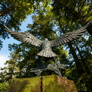 आउटडोर जीवन-आकार कस्टम डिजाइन कांस्य ईगल प्रतिमा मूर्तिकला के लिए कास्टिंग तकनीक के साथ आधुनिक शैली - Product Image 4